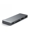 Satechi Type-C USB Pass-through hub for mobile devices USB-C, 60W, 2x USB-A, micro/SD card reader space gray