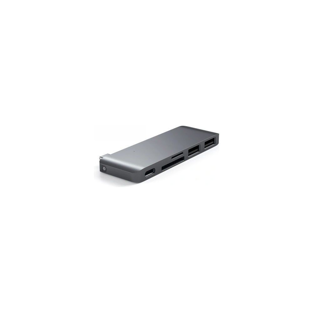 Hurtownia GSM - Hub Satechi Type-C USB Pass-through mobilis USB-C eszközök számára 60W, 2x USB-A, micro/SD kártyaolvasó space gray - STH82 - {ean13} - Hurt