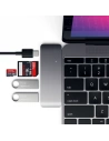 Hurtownia GSM - Hub Satechi Type-C USB Pass-through mobilis USB-C eszközök számára 60W, 2x USB-A, micro/SD kártyaolvasó space gray - STH82 - {ean13} - Hurt