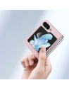 Hurtownia GSM - Etui Samsung Galaxy Z Flip 5 5G kožené s klopnou peněženkový obal na zadní stranu Dux Ducis Bril růžové - DDS1798 - {ean13} - Hurt