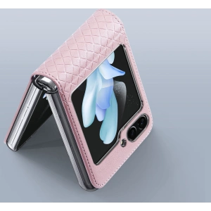 Hurtownia GSM - Etui Samsung Galaxy Z Flip 5 5G aus Leder mit Klappe Geldbörse Rückenschutzhülle Dux Ducis Bril rosa - DDS1798 - {ean13} - Hurt