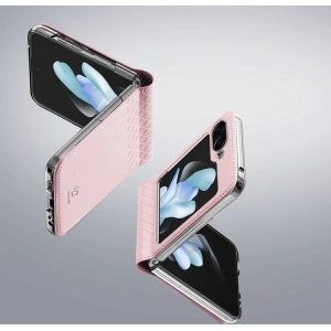 Hurtownia GSM - Etui Samsung Galaxy Z Flip 5 5G aus Leder mit Klappe Geldbörse Rückenschutzhülle Dux Ducis Bril rosa - DDS1798 - {ean13} - Hurt