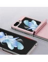 Hurtownia GSM - Etui Samsung Galaxy Z Flip 5 5G kožené s klopnou peněženkový obal na zadní stranu Dux Ducis Bril růžové - DDS1798 - {ean13} - Hurt