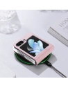 Hurtownia GSM - Etui Samsung Galaxy Z Flip 5 5G kožené s klopnou peněženkový obal na zadní stranu Dux Ducis Bril růžové - DDS1798 - {ean13} - Hurt