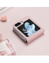 Hurtownia GSM - Etui Samsung Galaxy Z Flip 5 5G kožené s klopnou peněženkový obal na zadní stranu Dux Ducis Bril růžové - DDS1798 - {ean13} - Hurt