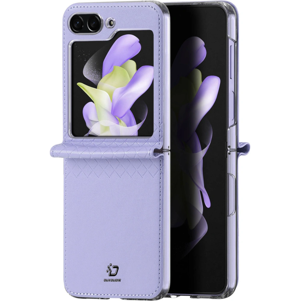 Wholesale Samsung Galaxy Z Flip 5 5G Leather Flip Wallet Back Cover Dux Ducis Bril purple - DDS1799 - {ean13} - Hurt