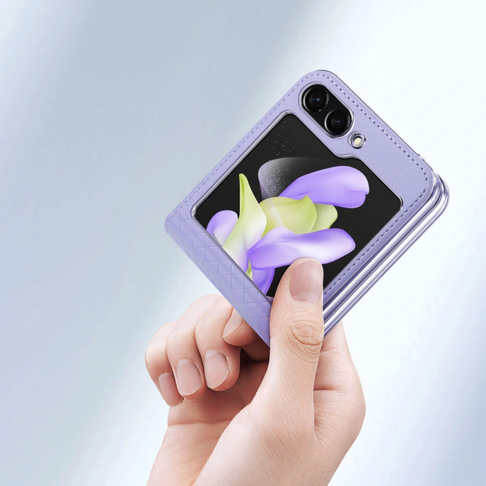 Wholesale Samsung Galaxy Z Flip 5 5G Leather Flip Wallet Back Cover Dux Ducis Bril purple - DDS1799 - {ean13} - Hurt