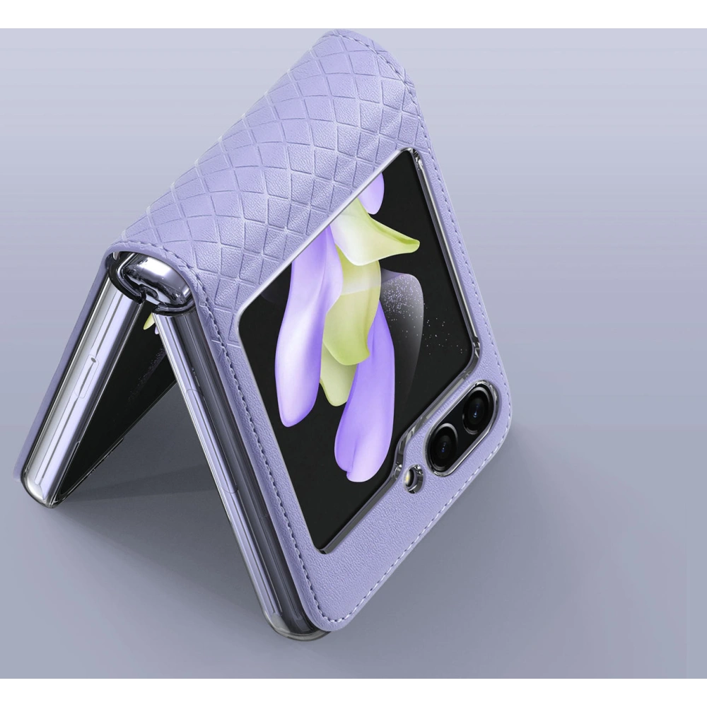 Wholesale Samsung Galaxy Z Flip 5 5G Leather Flip Wallet Back Cover Dux Ducis Bril purple - DDS1799 - {ean13} - Hurt