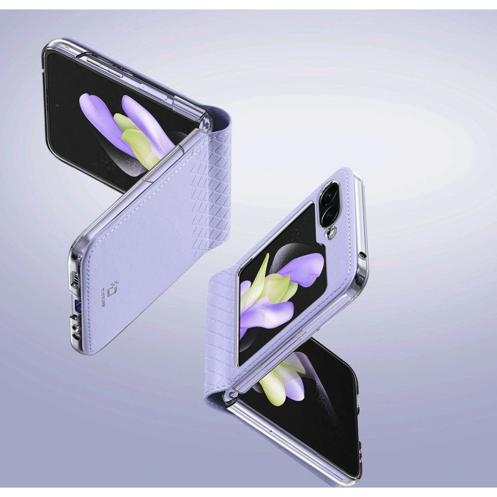 Hurtownia GSM - Etui Samsung Galaxy Z Flip 5 5G kožené s klopou peněženka pouzdro na zadní stranu Dux Ducis Bril fialové - DDS1799 - {ean13} - Hurt