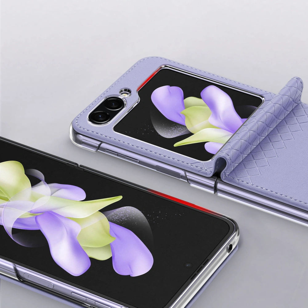 Wholesale Samsung Galaxy Z Flip 5 5G Leather Flip Wallet Back Cover Dux Ducis Bril purple - DDS1799 - {ean13} - Hurt