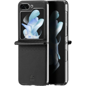Hurtownia GSM - Etui Samsung Galaxy Z Flip 5 5G aus Leder mit Klappe, Geldbörse, Rückenschale Dux Ducis Bril schwarz - DDS1800 - {ean13} - Hurt