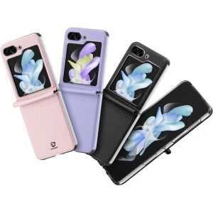 Hurtownia GSM - Etui Samsung Galaxy Z Flip 5 5G aus Leder mit Klappe, Geldbörse, Rückenschale Dux Ducis Bril schwarz - DDS1800 - {ean13} - Hurt