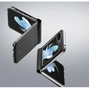 Hurtownia GSM - Etui Samsung Galaxy Z Flip 5 5G aus Leder mit Klappe, Geldbörse, Rückenschale Dux Ducis Bril schwarz - DDS1800 - {ean13} - Hurt
