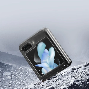 Etui Samsung Galaxy Z Flip 5 5G skórzane z klapką portfel pokrowiec na tył Dux Ducis Bril czarne