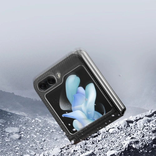 Etui Samsung Galaxy Z Flip 5 5G skórzane z klapką portfel pokrowiec na tył Dux Ducis Bril czarne