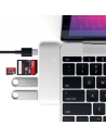 Hurtownia GSM - Hub Satechi Type-C USB Pass-through pentru dispozitive mobile USB-C 60W, 2x USB-A, cititor de carduri micro/SD argintiu - STH83 - {ean13} - Hurt