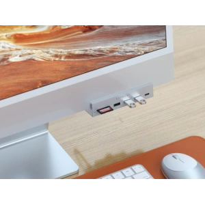 Hurtownia GSM - Hub Satechi USB-C Clamp az Apple iMac M1 2021 24 / Apple iMac M1 27 2022 USB-C, 3x USB-A, micro/SD kártyaolvasó - STH84 - {ean13} - Hurt