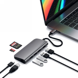 Hurtownia GSM - Adapter Satechi TYPE-C Multi-Port Adapter 4K Ethernet USB-C mobil eszközökhöz 60W, 3xUSB-A, 4K HDMI - STH85 - {ean13} - Hurt