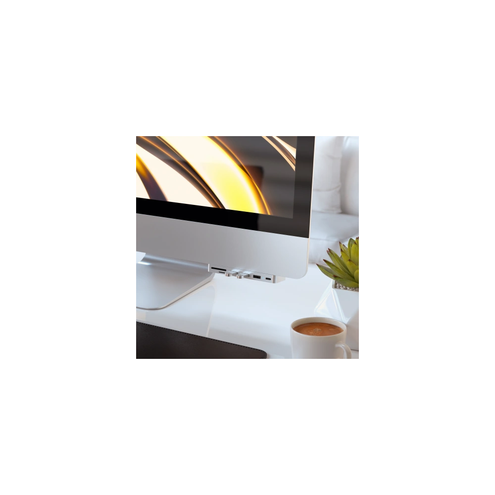 Hurtownia GSM - Hub de aluminiu Satechi Type-C Clamp Pro pentru Apple iMac 2017/2019/2020 USB-C, 3x USB-A, cititor de carduri micro/SD - STH86 - {ean13} - Hurt