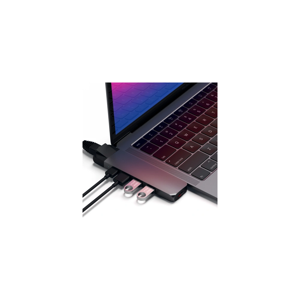 Hurtownia GSM - Hub Satechi Type-C Pro mit dualem USB-C für MacBook USB-C, PD, 87W, 2x USB-A, HDMI 4K, micro/SD-Kartenleser - STH87 - {ean13} - Hurt