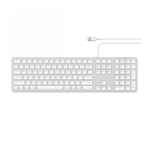 Hurtownia Satechi - 879961007225 - STH89 - Klawiatura Satechi Aluminum Wired Keyboard z układem numerycznym USB-A (srebrny) - B2B homescreen