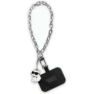 Pasek Karl Lagerfeld KLUCHCSKPK Universal Hand Strap Choupette srebrny