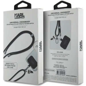 Pasek Karl Lagerfeld KLUCNMSCKIK Universal CBDY Cord černý