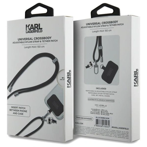 Pasek Karl Lagerfeld KLUCNMSCKIK Universal CBDY Cord czarny