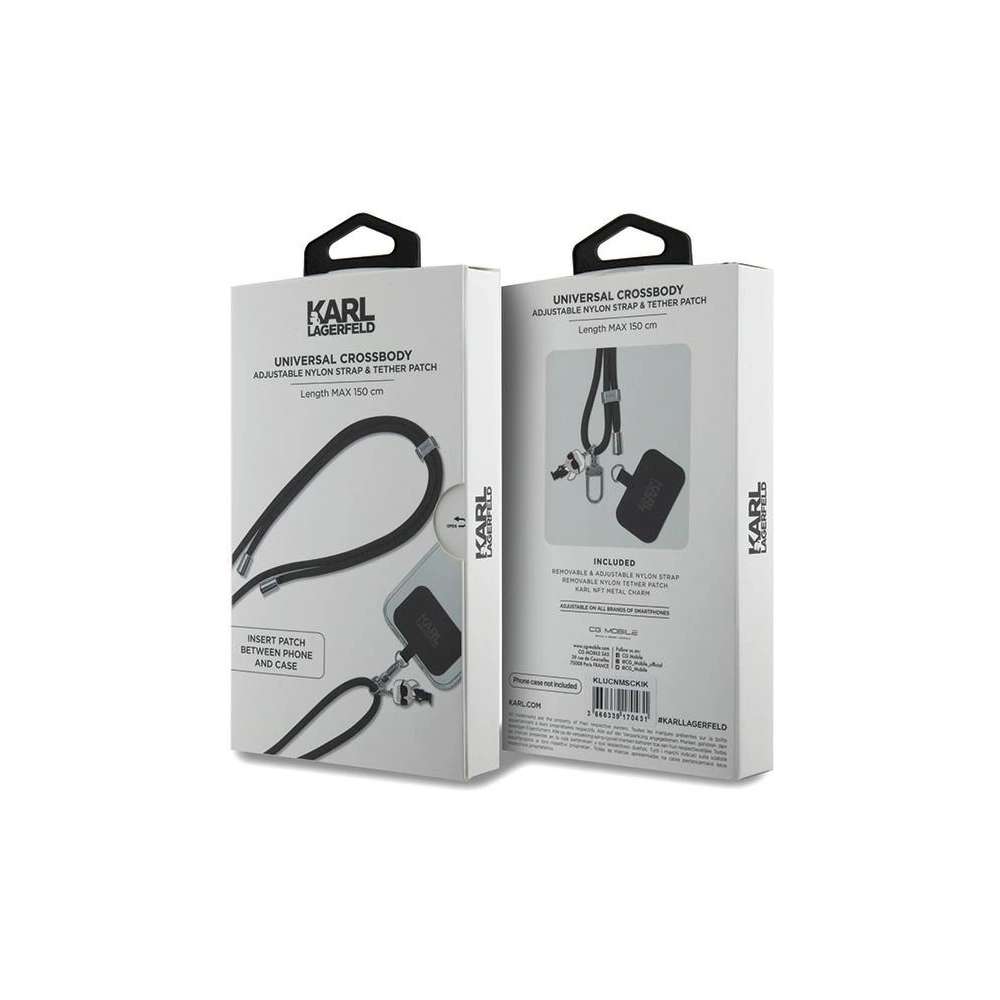Hurtownia GSM - Pasek Karl Lagerfeld KLUCNMSCKIK Universal CBDY Cord czarny - KLD1616 - {ean13} - Hurt