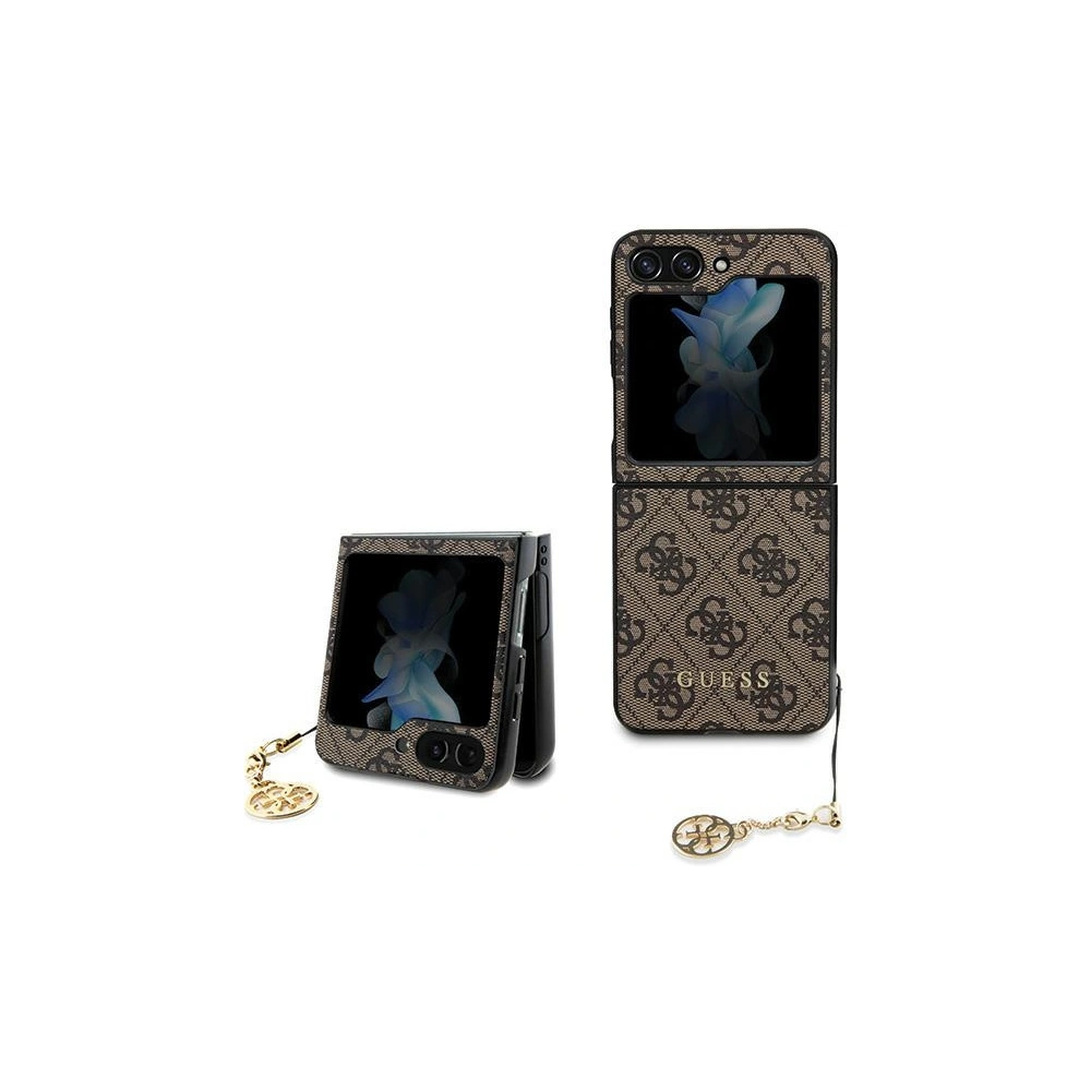 Hurtownia GSM - Etui Guess GUHCZF5GF4GBR Samsung Galaxy Z Flip 5 Hardcase 4G Charms Collection braun - GUE2704 - {ean13} - Hurt