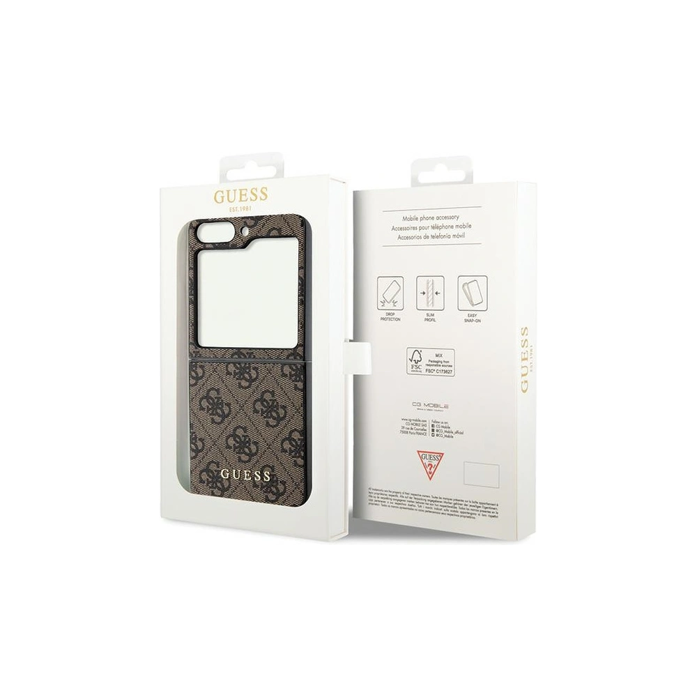 Wholesale Guess GUHCZF5GF4GBR Samsung Galaxy Z Flip 5 hardcase 4G Charms Collection brown - GUE2704 - {ean13} - Hurt