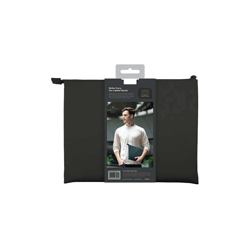 Wholesale UNIQ Lyon laptop Sleeve 16 inch Waterproof RPET midnight black - UNIQ920 - {ean13} - Hurt