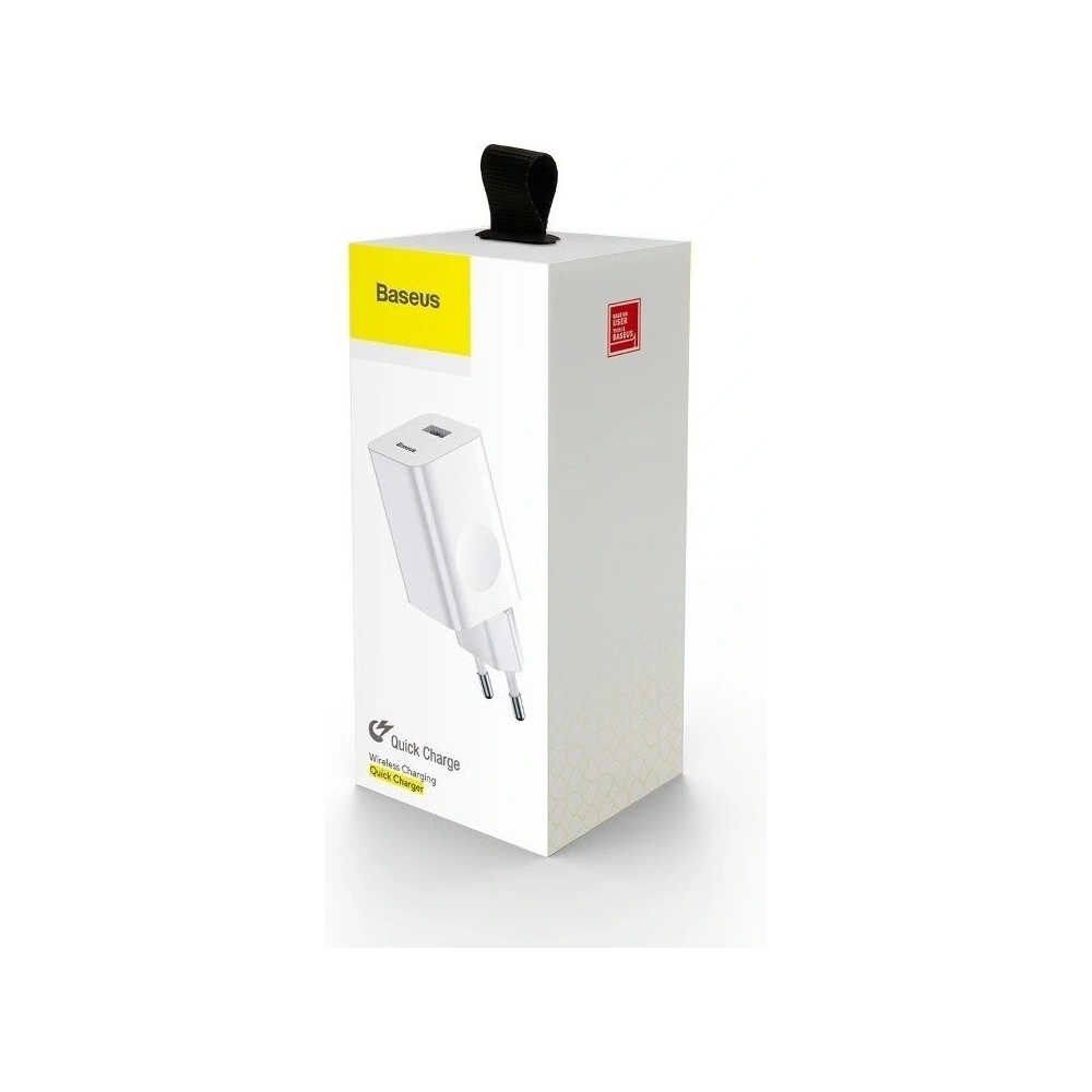 Hurtownia GSM - Ładowarka sieciowa Baseus Charging Quick Charger USB 3.0 - biała - BSU162WHT - {ean13} - Hurt