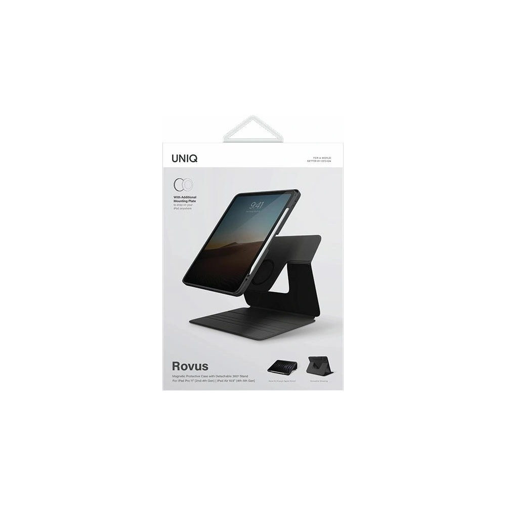 Hurtownia GSM - Etui UNIQ Rovus Apple iPad Air 10.9 2020/2022 (4. und 5. Gen) / iPad Pro 11 2021/2022 (3. und 4. Gen) / iPad Air 11 2024 (6. Generation) Magnetic Case schwarz - UNIQ922 - {ean13} - Hurt