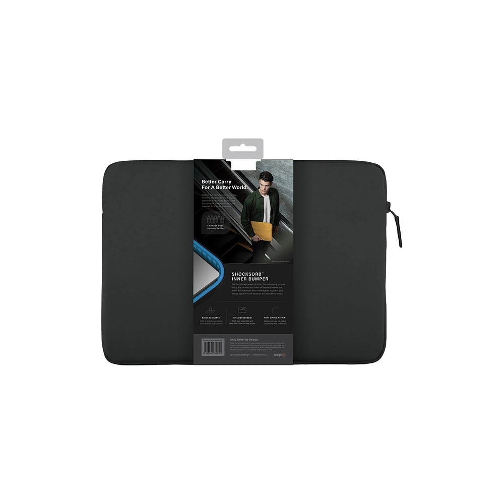 Hurtownia GSM - Etui UNIQ Vienna laptop Sleeve 14 cali Waterproof RPET czarny/midnight black - UNIQ925 - {ean13} - Hurt