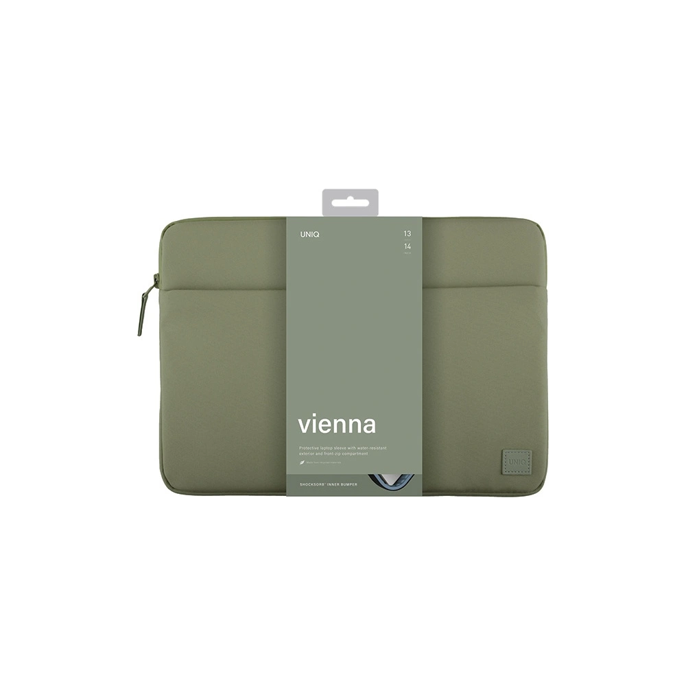 Hurtownia GSM - Etui UNIQ Vienna Laptop Sleeve 14 Zoll wasserdicht RPET grün/lorbeergrün - UNIQ928 - {ean13} - Hurt