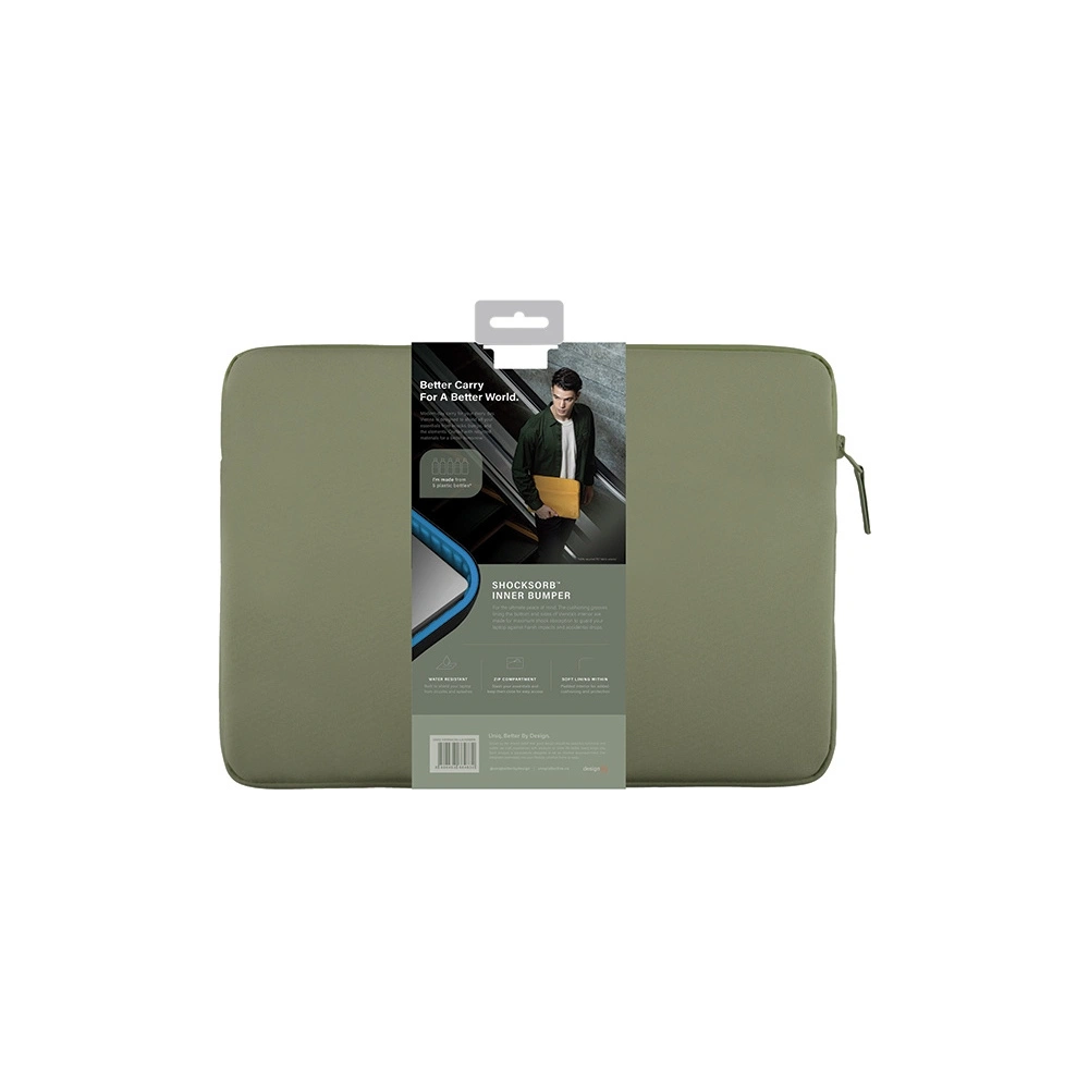 Hurtownia GSM - Etui UNIQ Vienna laptop Sleeve 14 cali Waterproof RPETzielony/laurel green - UNIQ928 - {ean13} - Hurt