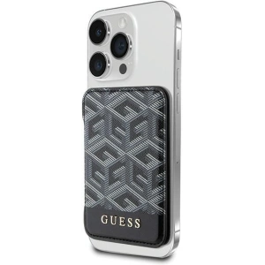 Hurtownia GSM - Kártyatartó Guess Wallet Card Slot GUWMSHGCFSEK MagSafe GCube csík fekete/black - GUE2708 - {ean13} - Hurt