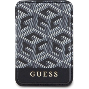 Hurtownia GSM - Kártyatartó Guess Wallet Card Slot GUWMSHGCFSEK MagSafe GCube csík fekete/black - GUE2708 - {ean13} - Hurt