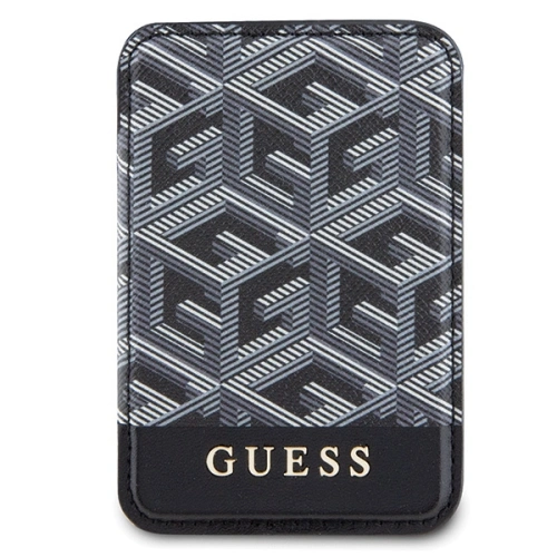 Kieszeń na karty Guess Wallet Card Slot GUWMSHGCFSEK MagSafe GCube stripe czarny/black