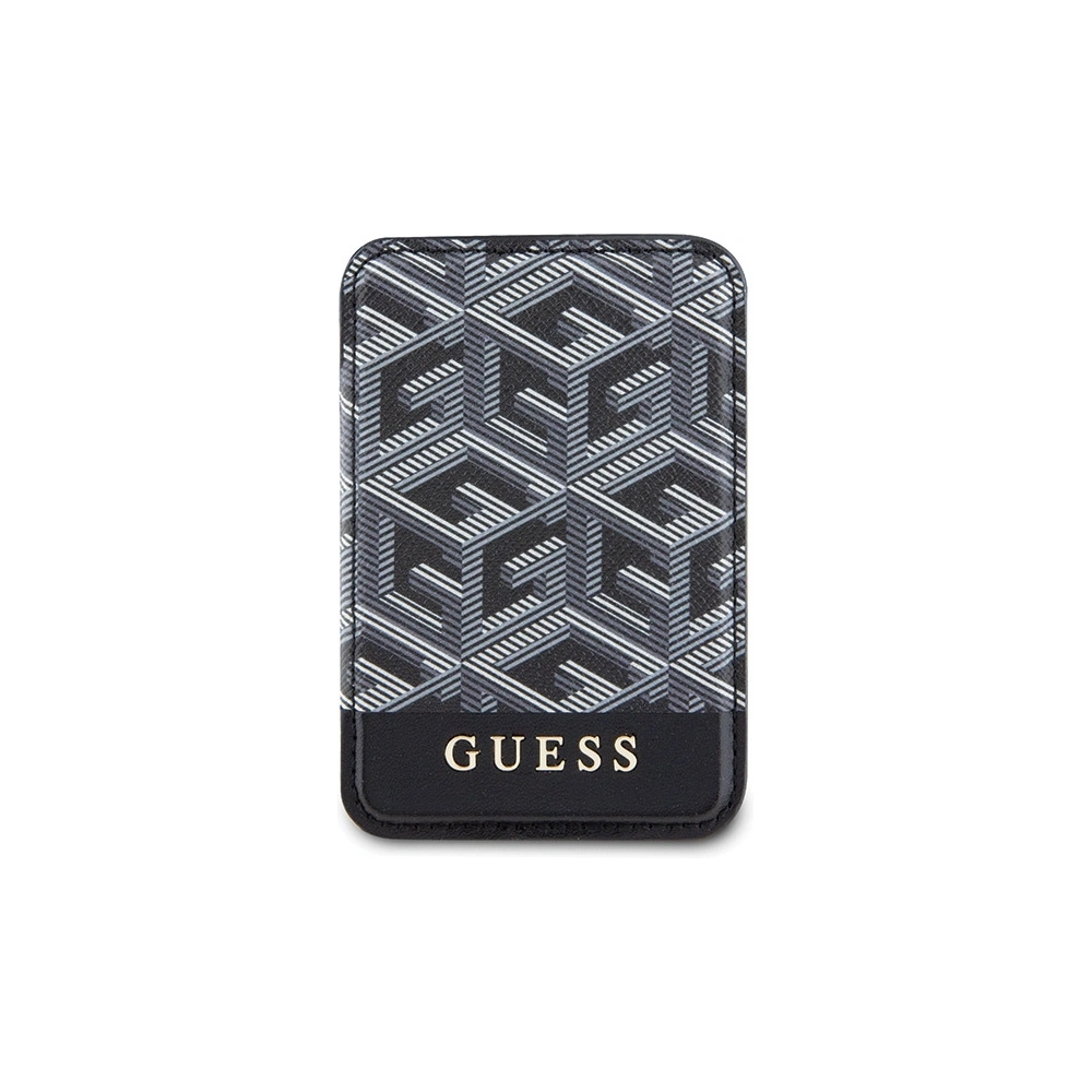 Hurtownia GSM - Kártyatartó Guess Wallet Card Slot GUWMSHGCFSEK MagSafe GCube csík fekete/black - GUE2708 - {ean13} - Hurt