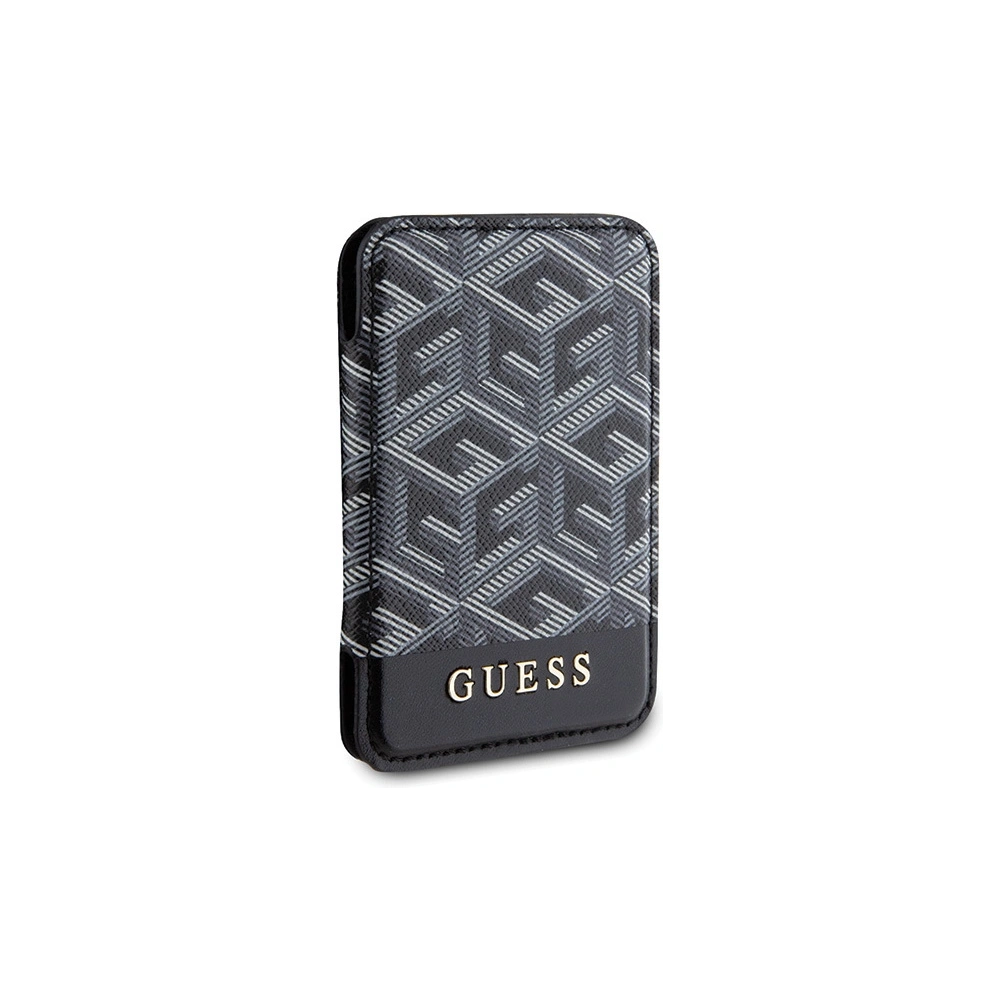 Hurtownia GSM - Kártyatartó Guess Wallet Card Slot GUWMSHGCFSEK MagSafe GCube csík fekete/black - GUE2708 - {ean13} - Hurt
