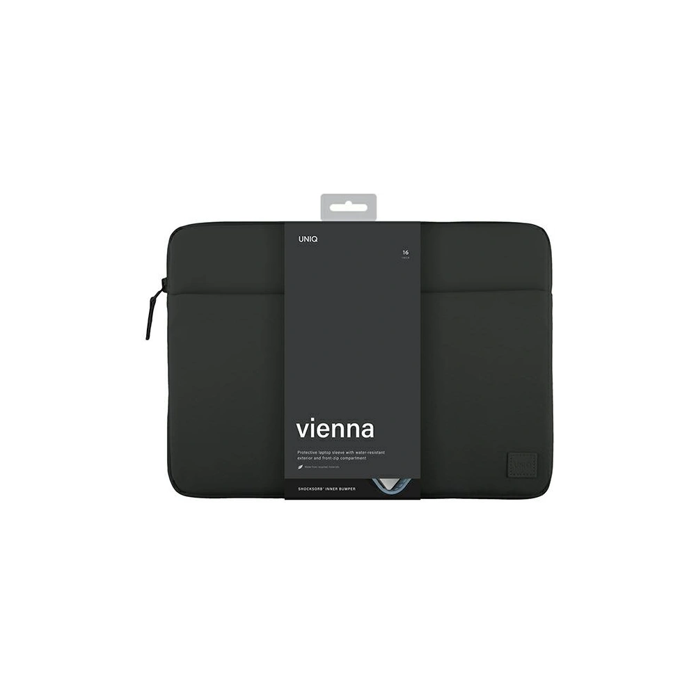 Hurtownia GSM - Etui UNIQ Vienna laptop Sleeve 16 cali Waterproof RPET czarny/midnight black - UNIQ930 - {ean13} - Hurt