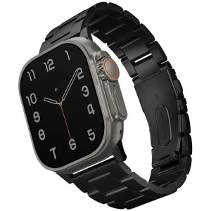 Hurtownia GSM - UNIQ Osta Apple Watch 4/5/6/7/SE/8/9/Ultra 44/45/49mm Rozsdamentes Acél fekete/éjféli fekete - UNIQ931 - {ean13} - Hurt