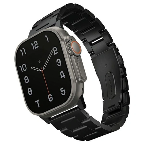 Pasek UNIQ Osta Apple Watch 4/5/6/7/SE/8/9/Ultra 44/45/49mm Stainless Steel czarny/midnight black