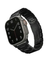 UNIQ Osta Apple Watch 4/5/6/7/SE/8/9/Ultra 44/45/49mm Rozsdamentes Acél fekete/éjféli fekete