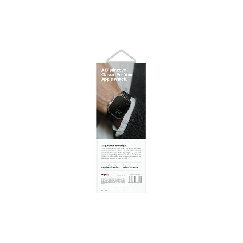 Hurtownia GSM - Pasek UNIQ Osta Apple Watch 4/5/6/7/SE/8/9/Ultra 44/45/49mm Nerezová ocel černý/midnight black - UNIQ931 - {ean13} - Hurt
