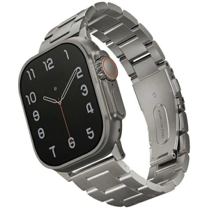 Hurtownia GSM - UNIQ Osta Apple Watch 4/5/6/7/SE/8/9/Ultra 44/45/49mm rozsdamentes acél ezüst/titán ezüst - UNIQ932 - {ean13} - Hurt