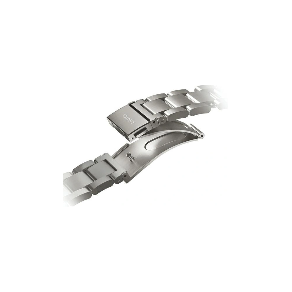 Hurtownia GSM - UNIQ Osta Apple Watch 4/5/6/7/SE/8/9/Ultra 44/45/49mm rozsdamentes acél ezüst/titán ezüst - UNIQ932 - {ean13} - Hurt