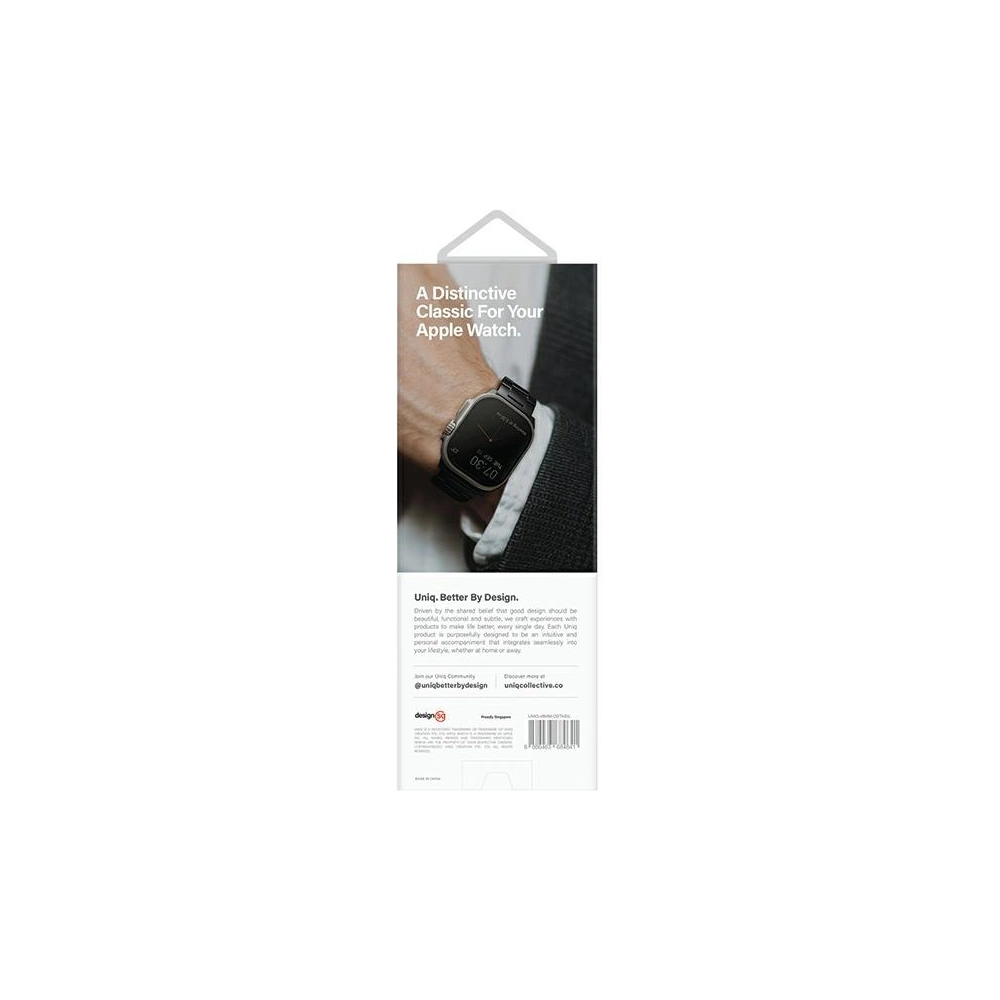 Hurtownia GSM - UNIQ Osta Apple Watch 4/5/6/7/SE/8/9/Ultra 44/45/49mm rozsdamentes acél ezüst/titán ezüst - UNIQ932 - {ean13} - Hurt